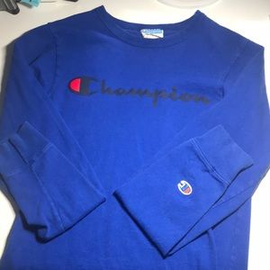 Authentic Champion Blue Longsleeve Crewneck
